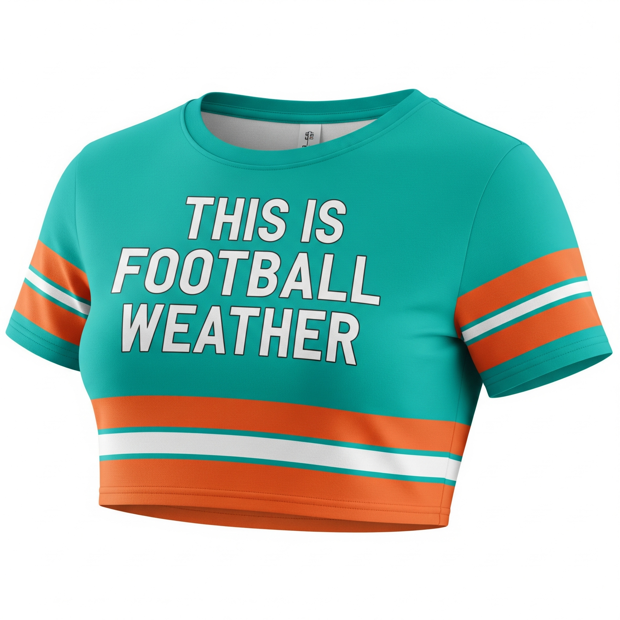 🏈 NeverDrafted "This Is Football Weather" Cropped Tee